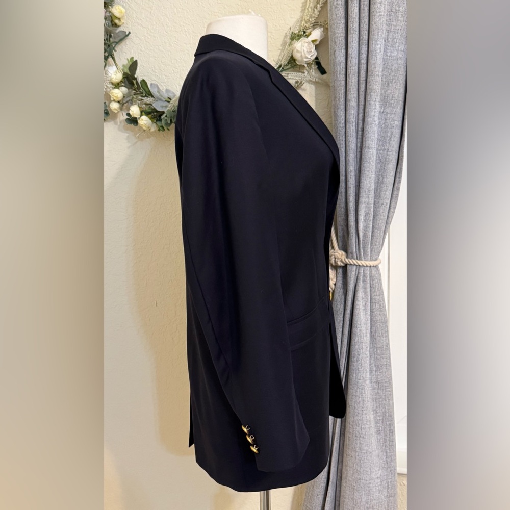 Brooks Brothers Women's Loro Piana Superfine Italian Wool Blazer Gold Buttons 18 - Picture 3 of 9